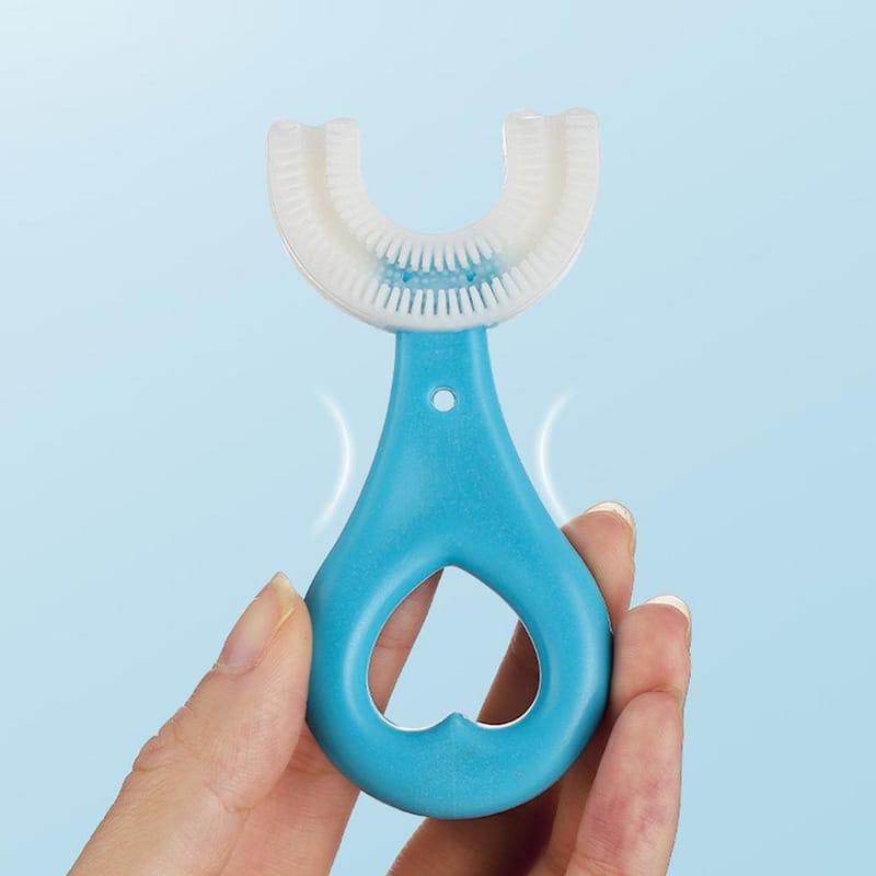 Children Toothbrush U-Shape Baby Toothbrush With Handle Silicone Oral Care Cleaning Brush For Kids Supplies