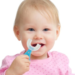 Children Toothbrush U-Shape Baby Toothbrush With Handle Silicone Oral Care Cleaning Brush For Kids Supplies 1