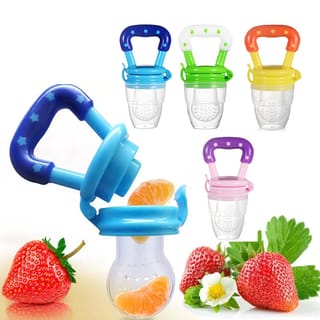 Baby Pacifier Fruit Vegetables Meat Feeder Nibbler Silicone Teething Pacifier Bag Baby Bottle Feeding Toy Nipple Supplies 2