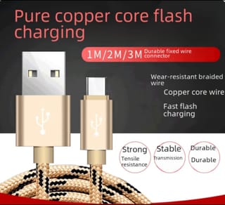 Premium USB to Type-C Fast Charging Data Cable 1M – 2A High-Speed Braided Charging & Data Sync Cable 1
