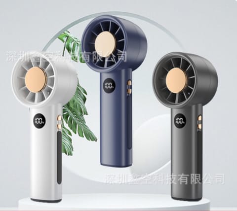 FZM-05 Digital High Speed Portable Rechargeable Hand Fan | 100 Speed Levels | LED Digital Display | USB Rechargeable