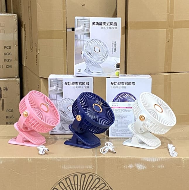 360° Rotating USB Rechargeable Clip Fan | Portable Mini Desk Fan | 5-Speed Silent Cooling Fan with Strong Clip