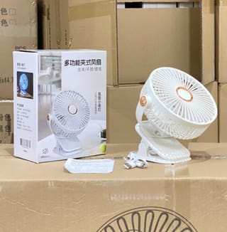 360° Rotating USB Rechargeable Clip Fan | Portable Mini Desk Fan | 5-Speed Silent Cooling Fan with Strong Clip 5