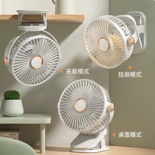 USB Rechargeable Mini Clip Fan | 720° Adjustable Portable Desk Fan | 2-Speed Silent Cooling Fan for Office, Home & Car 1