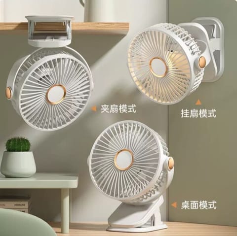 USB Rechargeable Mini Clip Fan | 720° Adjustable Portable Desk Fan | 2-Speed Silent Cooling Fan for Office, Home & Car