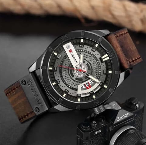 ⌚ Curren Inspired CN8301 Luxury Sports Watch – Brown Leather Strap (Special Offer)