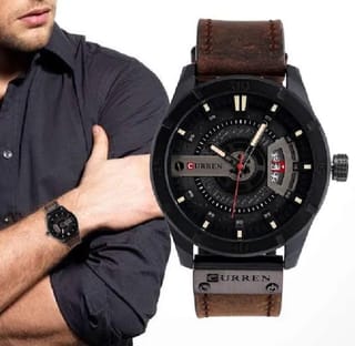 ⌚ Curren Inspired CN8301 Luxury Sports Watch – Brown Leather Strap (Special Offer) 2