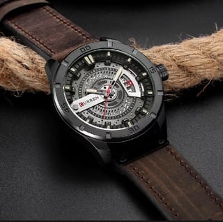 ⌚ Curren Inspired CN8301 Luxury Sports Watch – Brown Leather Strap (Special Offer) 3