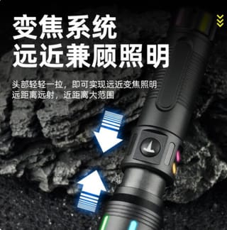 S12 Rechargeable LED Torch Light – 10W Super Bright Type-C Charging Waterproof Flashlight 5