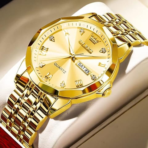 OLEVS 9931 Watches Diamond Business Dress Analog Quartz Stainless Steel watch