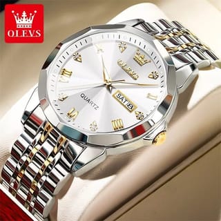 OLEVS 9931 Watches Diamond Business Dress Analog Quartz Stainless Steel watch 2