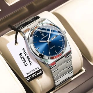 POEDAGAR Premium Men's Stainless Steel Quartz Wrist Watch 2