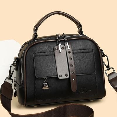 Soft Leather Handbag(ব্রাউন/মাস্টার কালার)