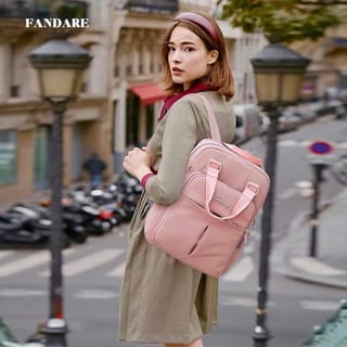 New leisure nylon ladies CHINA Bagpack (Pink) Code : 7242 4