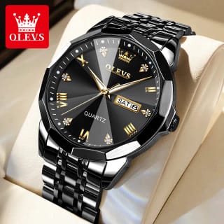 OLEVS 9931G New Exclusive Design Quartz Watch for Men (Full Black) 1