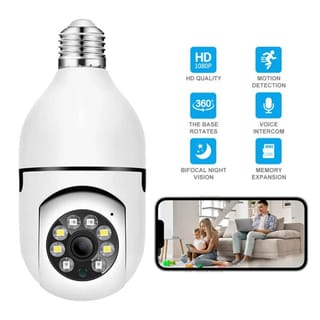 PTZ Bulb WiFi Camera 1MP 1