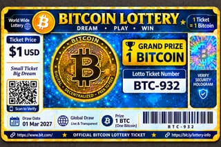 Bitcoin Lottery ticket (Grand Prize 1 Bitcoin 1
