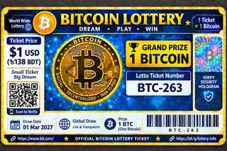 Bitcoin Lottery ticket (Grand Prize 1 Bitcoin 3
