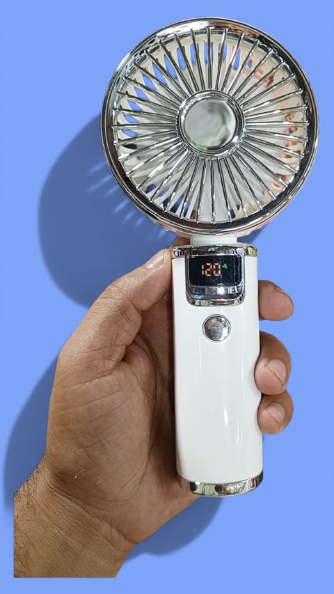 Rechargeable Handheld Mini Fan with Digital Display