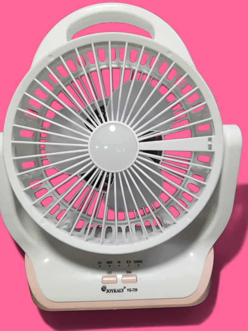 Rechargeable Fan with LED Light 💡
