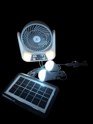 রিচার্জেবল সোলার ফ্যান + LED লাইট 2