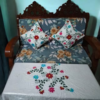 🌸 সোফার কুশন কভার ও টি-টেবিল কভার সেট 🌸 2