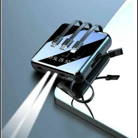 Smart Mini Power Bank (20000mAh) 20 হাজার এম্পিয়ার মিনি স্মার্ট পাওয়ার ব্যাংক ! সাথে টর্চ লাইট।