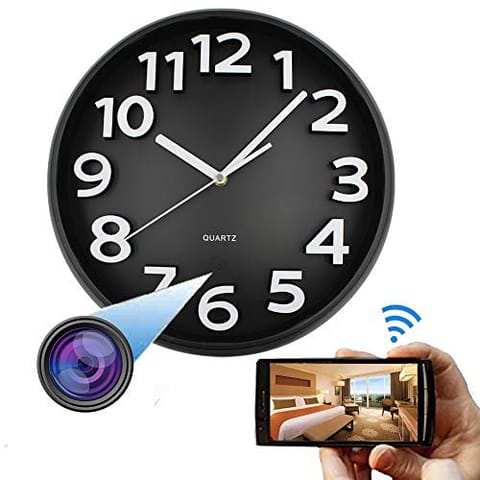 Wall Clock Camera HD 1080P with battery backup