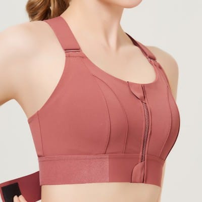 Front Zipper Sports Bra