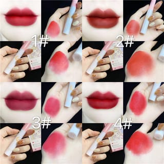 Little monster liquid 8 Pcs/set of Cigarete tube lip glaze set matte white lipstick set- 8 Colours 4