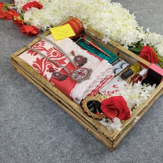 Festive Special Premium Half-Silk Print Saree Combo 1