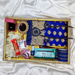 Premium Silk Katan Saree Combo Pack – Blue 5