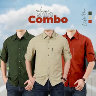 Exclusive 3-Piece Stylish Shirt Combo Pack 1