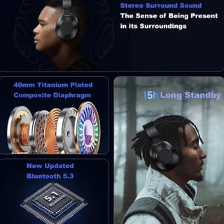 Awei A997BL Wireless Headphones Bluetooth Earphones Foldable Gaming Headset Sport Headphone with Mic Music Earbuds 300mAh 3