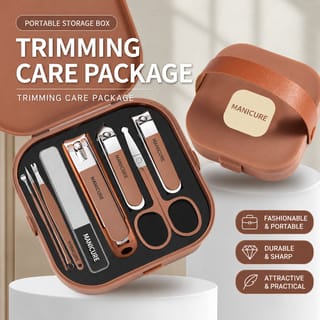Premium 8-Piece Manicure and Pedicure Set | Stainless Steel Nail Clippers & Grooming Kit with Elegant Portable Travel Case 1