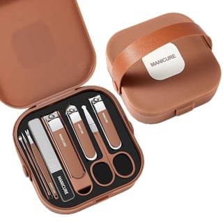 Premium 8-Piece Manicure and Pedicure Set | Stainless Steel Nail Clippers & Grooming Kit with Elegant Portable Travel Case 4