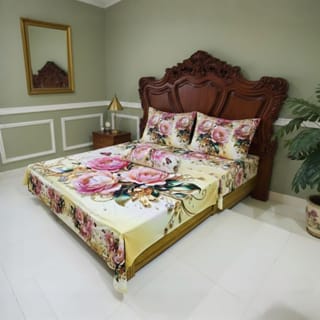 Water Proof China Premium 3D Design Bed Sheet King Size (7.8ft/6.8ft ) 2