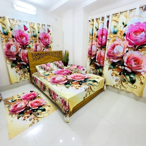 Water Proof China Premium 3D Design Bed Sheet King Size (7.8ft/6.8ft )