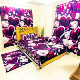 Water Proof China Premium 3D Design Bed Sheet King Size (7.8ft/6.8ft ) 2