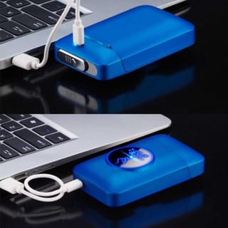 Cigarette case Box With USB Rechargeable Electronic Lighter 3