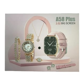 A58 Plus Smartwatch Gift Set For Girls ( 8 in 1) 2