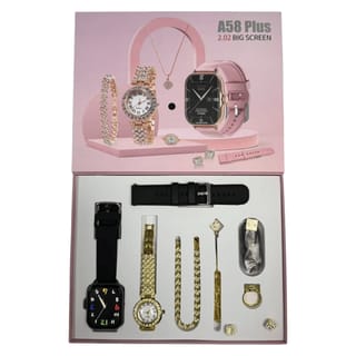A58 Plus Smartwatch Gift Set For Girls ( 8 in 1) 3