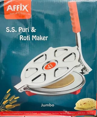 Puri Maker Machine/ Affix Stainless Steel Kitchen Press Roti 9741 2