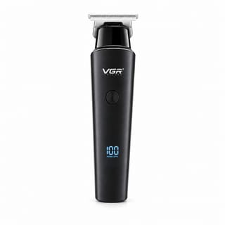 VGR V-937 Professional Cordless Hair & Beard Trimmer for Men – LCD Display, 500 Min Runtime, 2000mAh Battery, Zero Gap Stainless Steel Blade (Black) 3