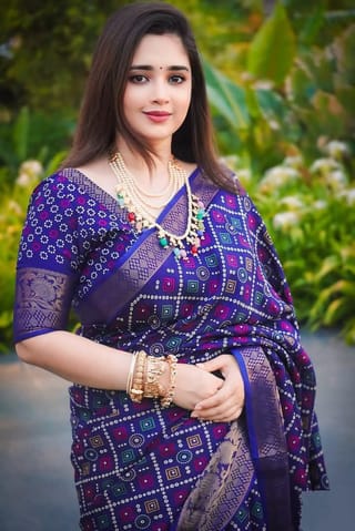 Half Silk Saree with Blouse Piece 2