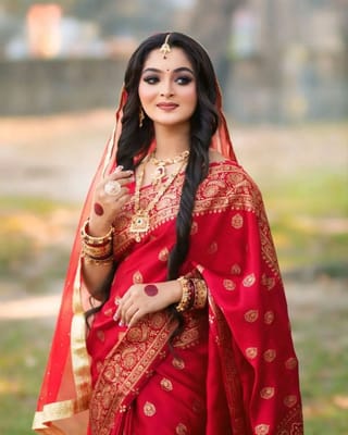 Japani Silk Skin Print Sharee with Blouse Piece 1