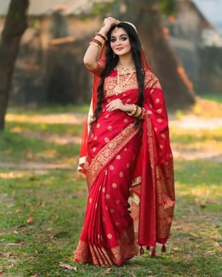 Japani Silk Skin Print Sharee with Blouse Piece 2