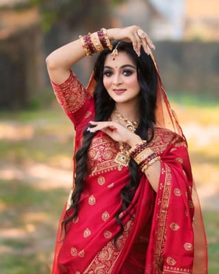 Japani Silk Skin Print Sharee with Blouse Piece 3