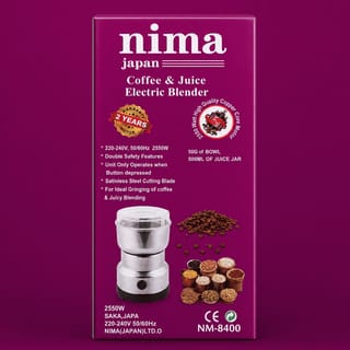 2 in 1 Electric Blender | Coffee Grinder | Juice Blender | Stainless Steel Bowl | 2550W High Power Grinder- Nima Japan NM-8400  4