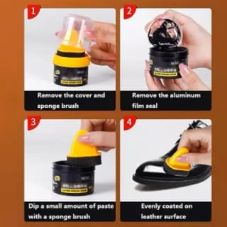 Leather Repair & Care Cream – Liquid Shoe Polish with Sponge, Universal Leather Balm for Shoes, Bags & Car Seats 4
